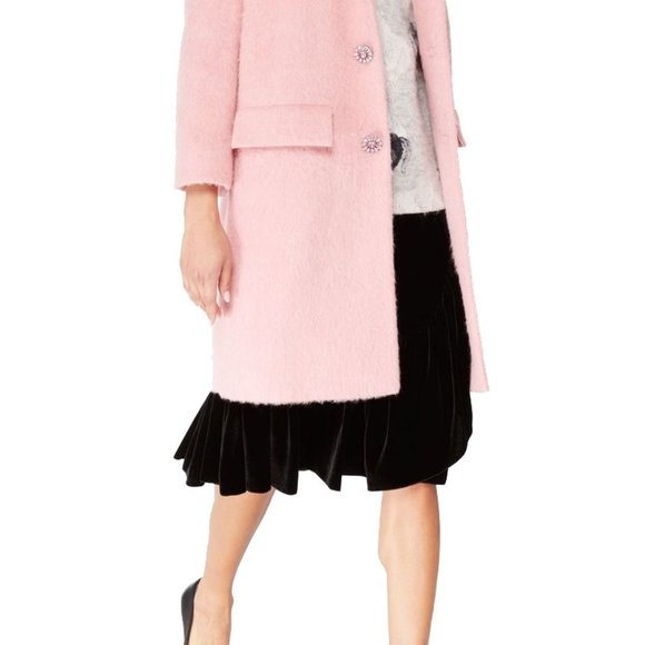 Kate Spade Faux Fur Pink Coat BRAND NEW - Picture 5 of 11